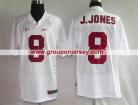 Alabama Crimson #8 J.Jones White NCAA Football Jerseys