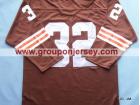 Cleveland Browns #32 JIM BROWN Mitchell&Nes Brown Long Sleeve Jerseys