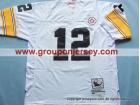 Pittsburgh Steelers #12 BRADSHAW Mitchell&Ness white jerseys