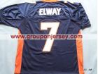 Denver Broncos #7 John Elway Mitchell&Ness Blue Jerseys