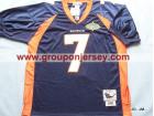 Denver Broncos #7 John Elway Mitchell&Ness Blue Jerseys