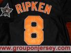 Baltimore Orioles #8 Cal Ripken Black Throwback Jerseys