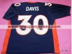 Denver Broncos #30 Davis Blue Throwback Jerseys