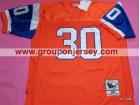 Denver Broncos #30 Davis Orange Throwback Jerseys