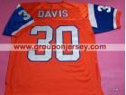 Denver Broncos #30 Davis Orange Throwback Jerseys