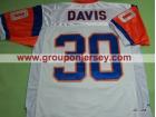 Denver Broncos #30 Davis White Throwback Jerseys