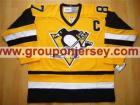 Pittsburgh Penguins #87 Sidney Crosby Yellow Throwback CCM Hockey Jersey