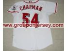 Cincinnati Reds #54 Chapman White  Cool Base  Jersey