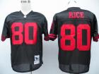 San Francisco 49ers #80 Rice Black M&N Jerseys