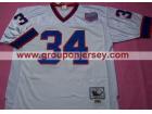 Buffalo Bills #34 Thurman Thomas  White Throwback 75th Superbowl Jersey