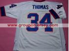 Buffalo Bills #34 Thurman Thomas  White Throwback 75th Superbowl Jersey