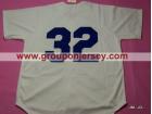 Los Angeles Dodgers #32 Koufax Cream 1958 M&N Jerseys