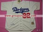 Los Angeles Dodgers #32 Koufax Cream 1958 M&N Jerseys