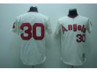 Los Angeles Angels #30 Nolan Ryan Cream Throwback Jerseys