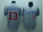 Chicago Cubs #13 Starlin Castro Grey Road Jerseys