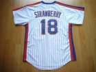 New York Mets #18 Darryl Strawberry White Throwback Jerseys