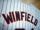 San Diego Padres #31 Dave Winfield White With Black Strip M&N Jerseys