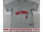 Cincinnati Reds #4 Brandon Phillips Grey Cool Base Jersey