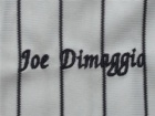 New York Yankees #5 Joe DiMaggio 1939 Throwback White Strip Jersey