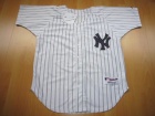 New York Yankees #2 Derek Jeter White Strip Jersey