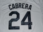 Detroit Tigers #24 Miguel Cabrera White Cool Base Jersey