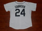 Detroit Tigers #24 Miguel Cabrera White Cool Base Jersey