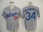 Los Angeles Dodgers #34 VALENZUELA Gray Cool Base Jerseys