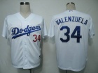 Los Angeles Dodgers #34 VALENZUELA White Cool Base  Jerseys