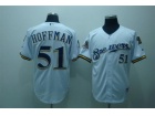 Milwaukee Brewers #51 HOFFMAN All White 40th Patch jerseys