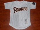 San Diego Padres #19 Tony Gwynn White Strips 1984 Throwback Jersey