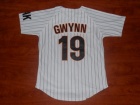 San Diego Padres #19 Tony Gwynn White Strips 1984 Throwback Jersey