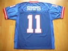 New York Giants #11 PHIL SIMMS Blue Throwback Jersey