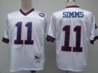 New York Giants #11 PHIL SIMMS White Throwback Jersey