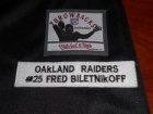 Oakland Raiders #25 Fred Biletnikoff Black Throwback Jersey