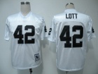 Oakland Raiders #42 LOTT Throwback White Jerseys