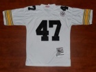 Pittsburgh Steelers #47 Mel Blount White Throwback Jersey