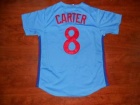 Montreal Expos #8 Gary Carter Blue 1982 Throwback Jersey