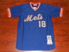 New York Mets #18 Darryl Strawberry Blue Throwback Jersey