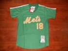 New York Mets #18 Darryl Strawberry Green Throwback Jersey