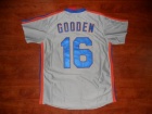 New York Mets #16 Dwight Gooden Grey 1987 Throwback Jersey