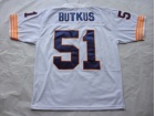 Chicago Bears #51 Butkus White With Big Number Jerseys