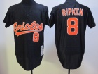 Baltimore Orioles #8 Cal Ripken Black Throwback Jerseys