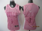 Chicago Bulls #1 Rose Pink Women NBA Jerseys