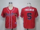 Atlanta Braves #5 FREEMAN Red Cool Base Jersey