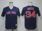 Boston Red Sox #34 Ortiz Dark Blue Cool Base Jerseys