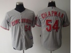 Cincinnati Reds #54 Chapman Grey Cool Base Jersey