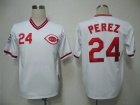 Cincinnati Reds #24 Perez White M&N Jerseys