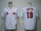 Cincinnati Reds #19 Votto White Cool Base Jerseys