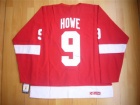 Detroit Red Wings #9 Gordie Howe Red Throwback CCM Jersey