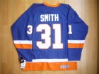 New York Islanders #31 Billy Smith Blue Throwback Vintage CCM Jersey